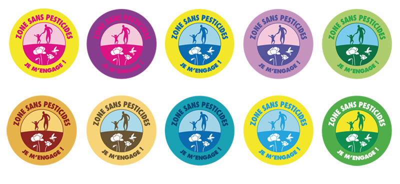 zone sans pesticides badges